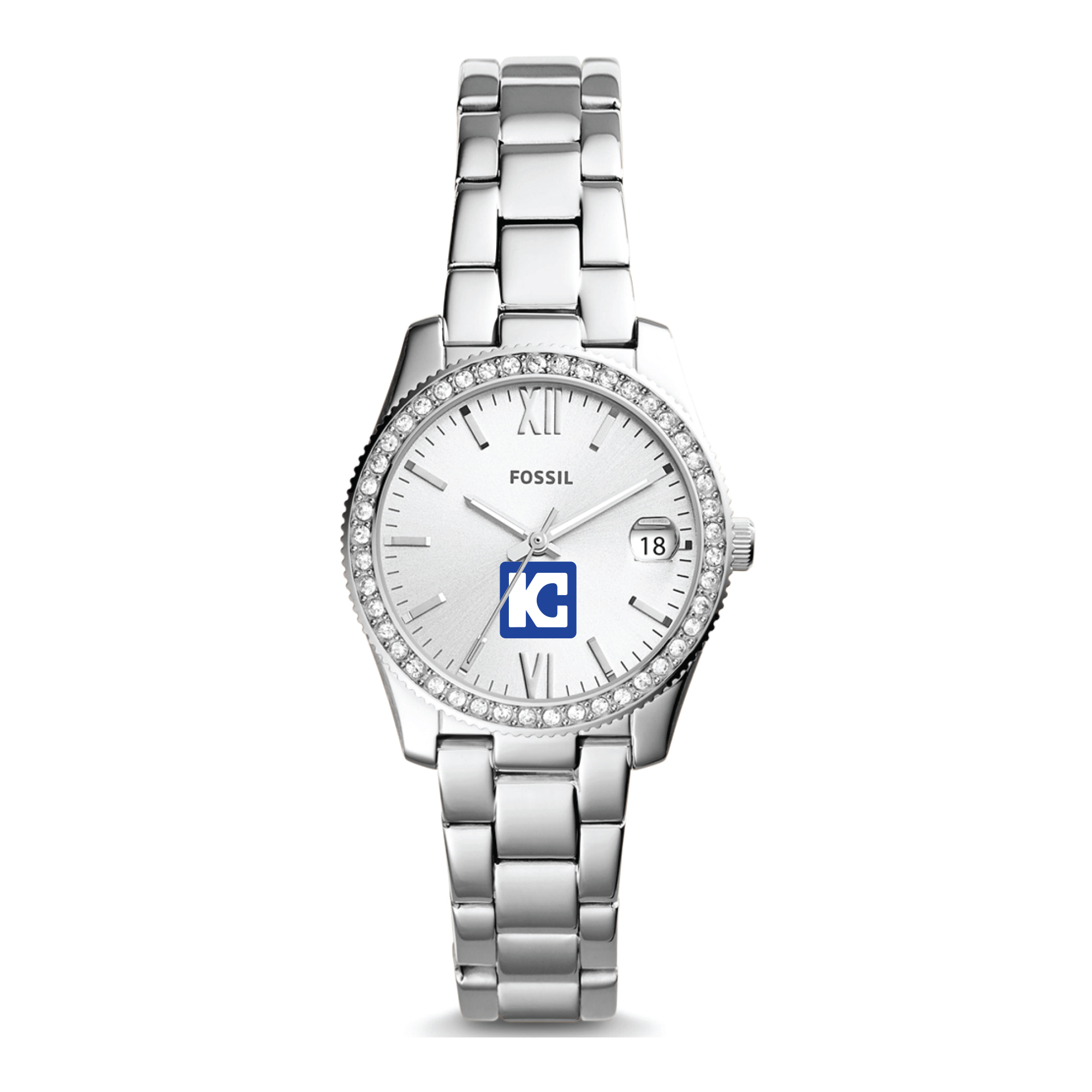 Women's Kaskaskia College Blue Devils Fossil Scarlette Mini Three-Hand Date Watch