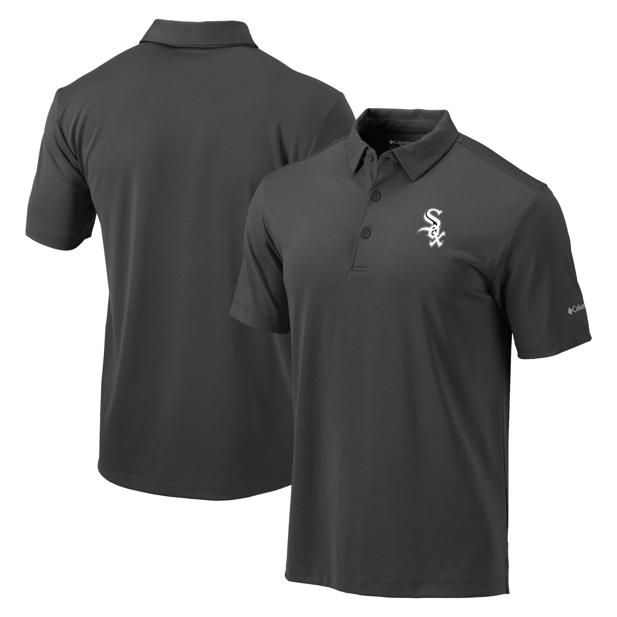Men's Columbia Charcoal Chicago White Sox Omni-Wick Drive Polo