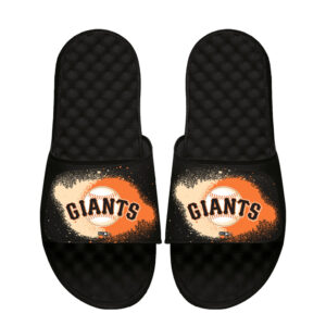 Youth ISlide Black San Francisco Giants Spray Paint Slide Sandals