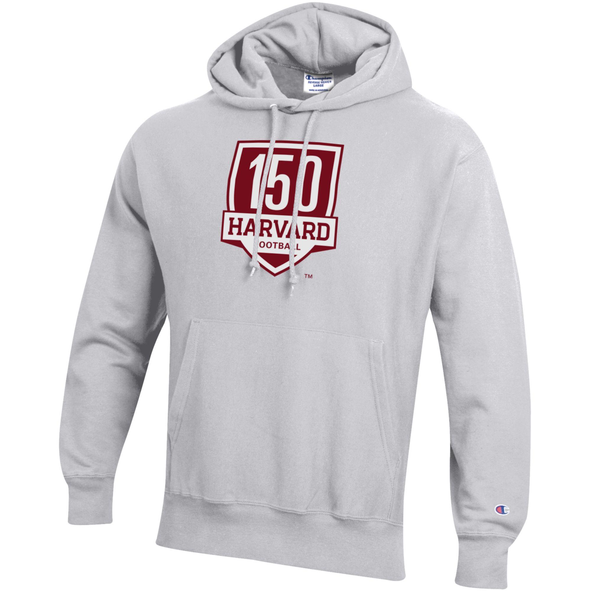 Men's Champion Gray Harvard Crimson 150th Anniversary Reverse Weave Pullover Hoodie - Image 3