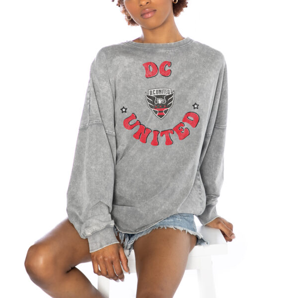 Women's Gameday Couture  Gray D.C. United Faded Design Pullover Sweatshirt