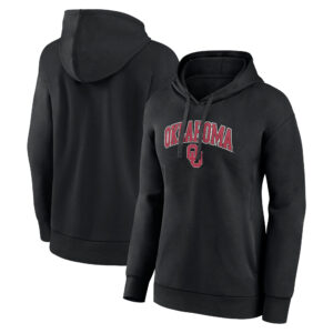 Women's Fanatics Black Oklahoma Sooners Evergreen Campus Pullover Hoodie