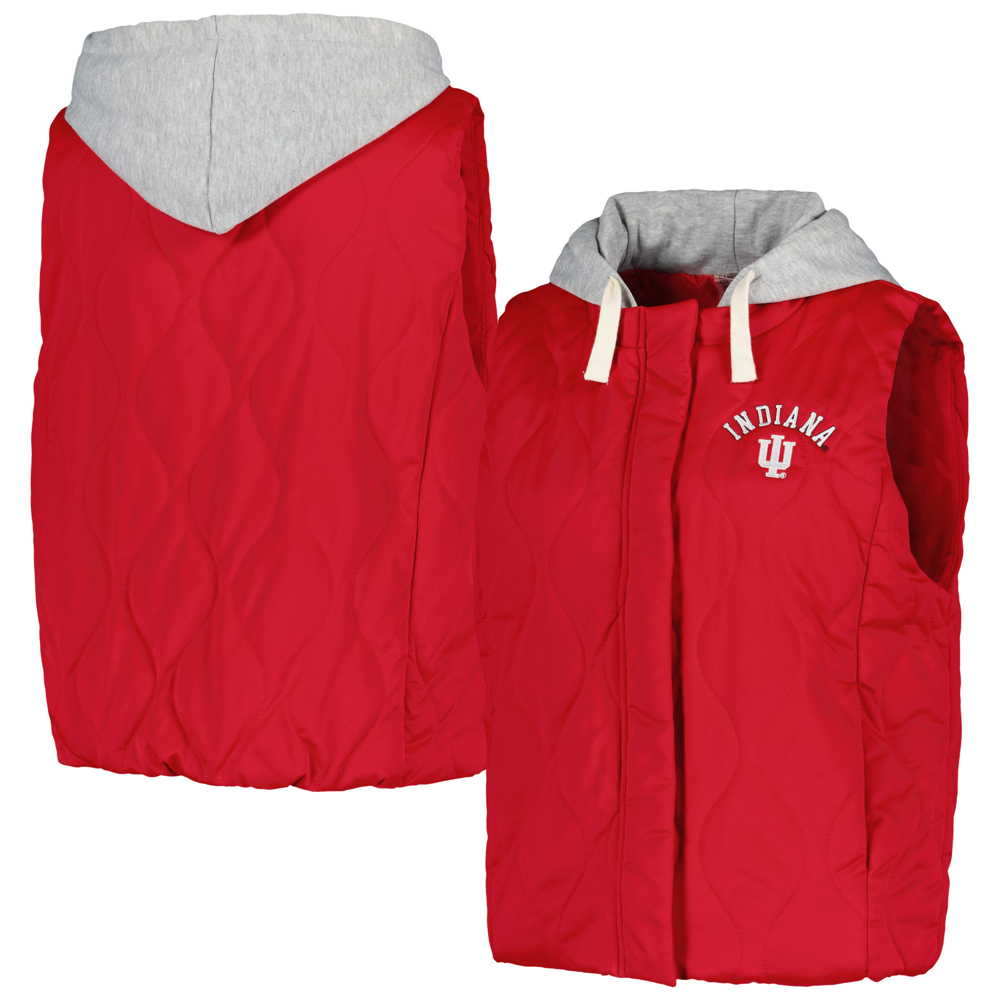 Women's Gameday Couture Crimson Indiana Hoosiers Headliner Full-Snap Hooded Puffer Vest - Image 2