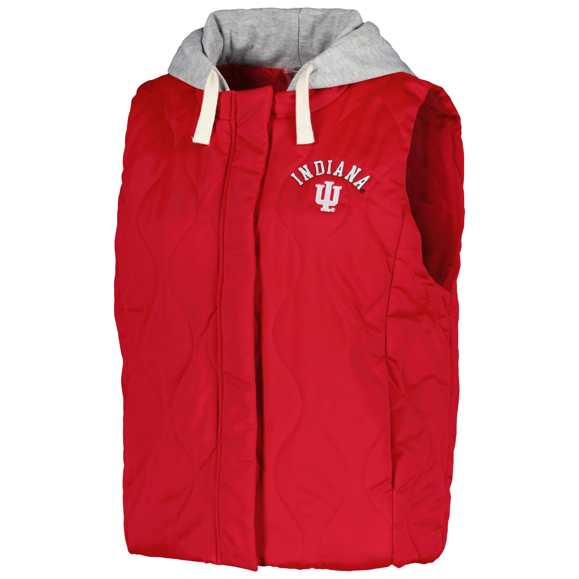 Women's Gameday Couture Crimson Indiana Hoosiers Headliner Full-Snap Hooded Puffer Vest - Image 7