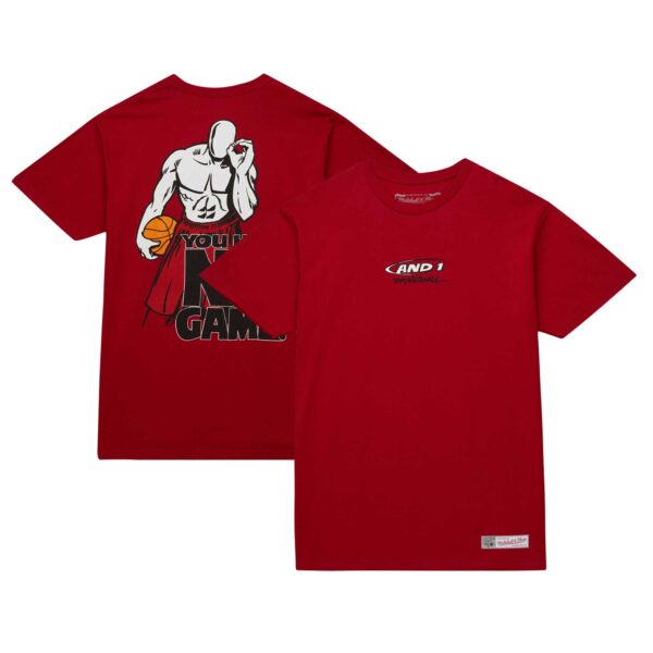 Men's Mitchell & Ness  Scarlet And 1 No Game T-Shirt