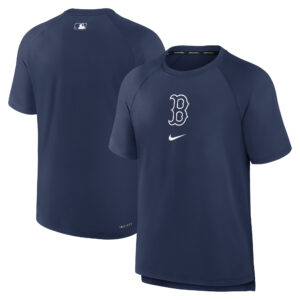 Men's Nike Navy Boston Red Sox Authentic Collection Pregame Raglan Performance T-Shirt