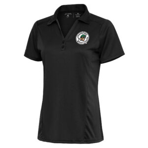 Women's Antigua Charcoal Down East Wood Ducks Tribute Polo