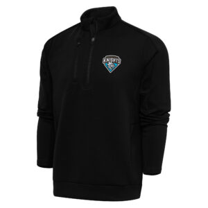 Men's Antigua  Black Charlotte Knights Generation Quarter-Zip Pullover Top