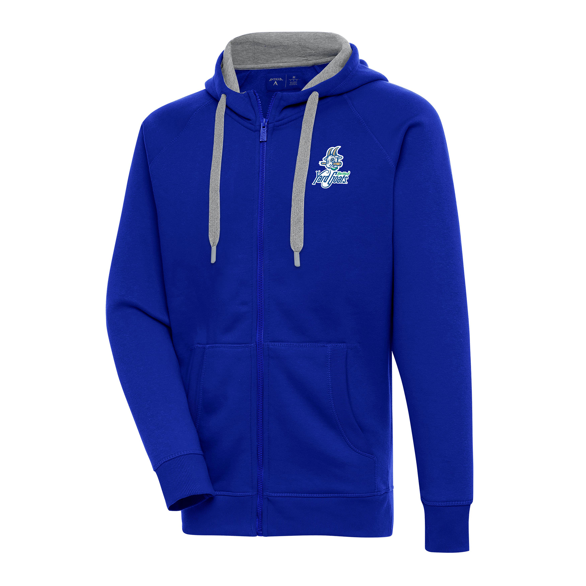 Men's Antigua Royal Hartford Yard Goats Victory Full-Zip Hoodie