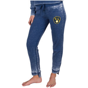 Women's Concepts Sport  Navy Milwaukee Brewers Resurgence Waffle Knit Pants