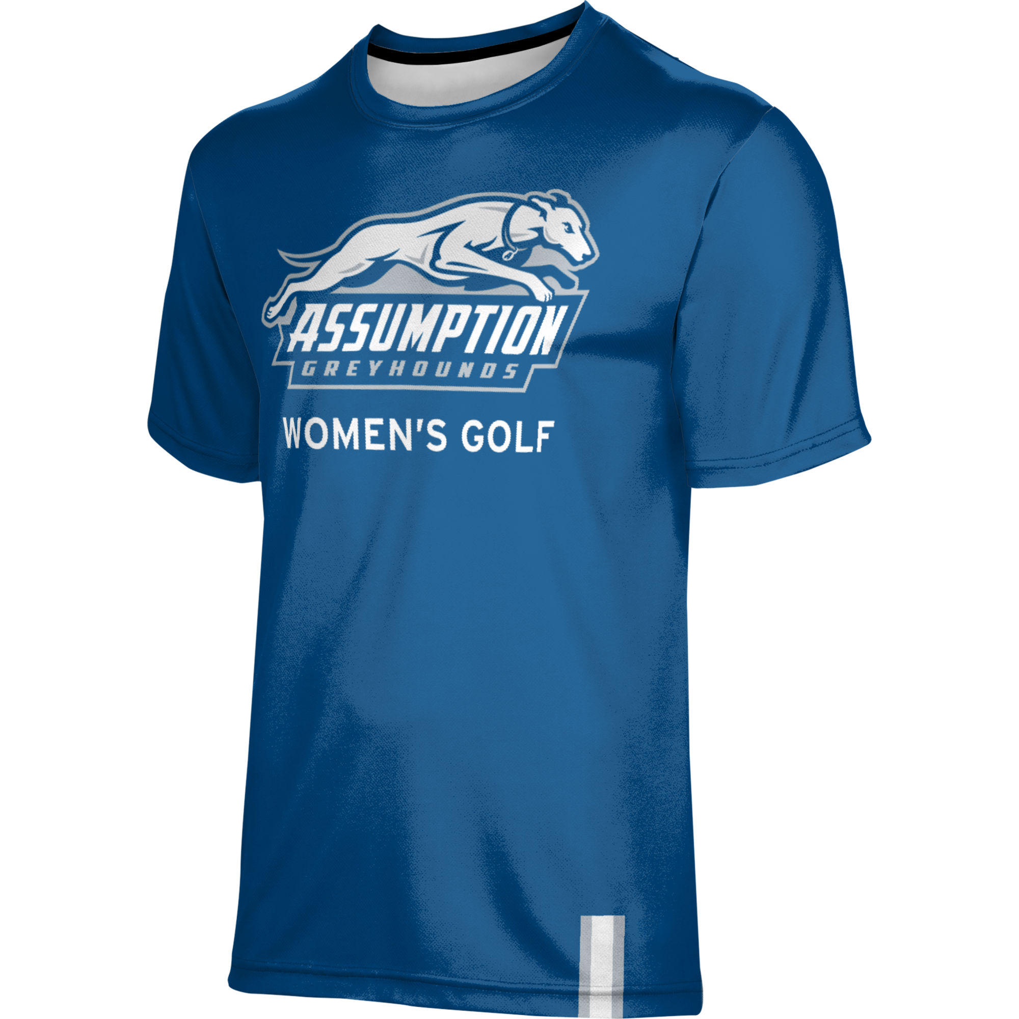 Men's ProSphere Blue Assumption Greyhounds Women's Golf Logo T-Shirt - Image 6