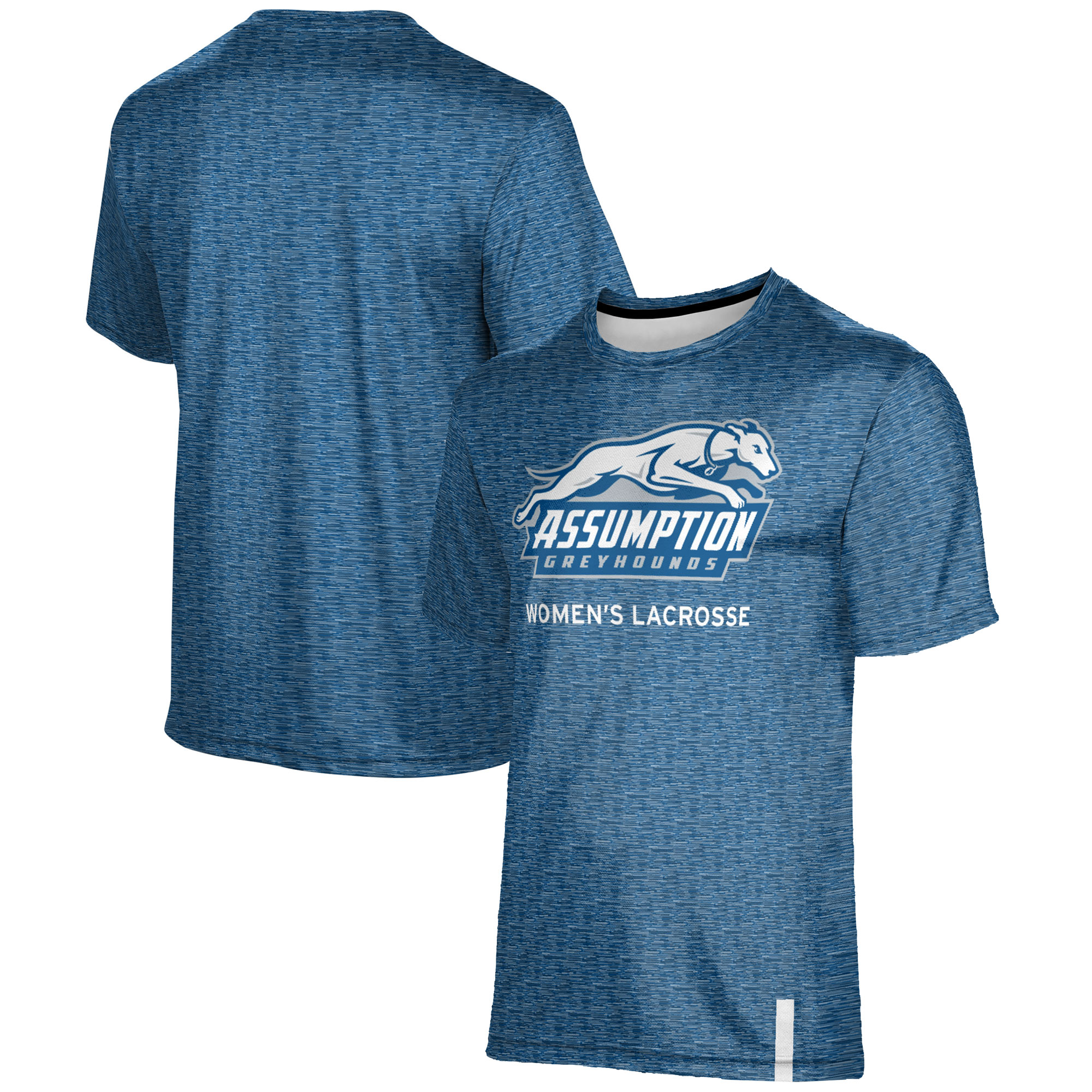 Men's ProSphere Blue Assumption Greyhounds Women's Lacrosse Logo T-Shirt - Image 5