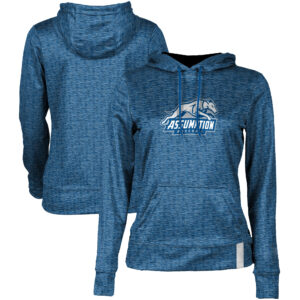 Women's ProSphere  Blue Assumption Greyhounds Baseball Logo Pullover Hoodie