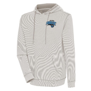 Men's Antigua  Oatmeal Orlando Magic Axe Bunker Tri-Blend Pullover Hoodie