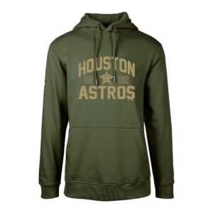 Men's Levelwear  Green Houston Astros Podium Line Up Pullover Hoodie