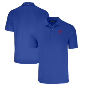 Men's Cutter & Buck Royal Philadelphia Phillies Big & Tall Forge Eco Stretch Recycled Polo