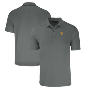 Men's Cutter & Buck Gray San Diego Padres Big & Tall Forge Eco Stretch Recycled Polo