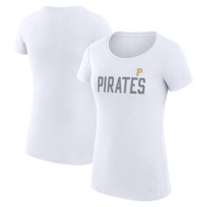 Women's G-III 4Her by Carl Banks  White Pittsburgh Pirates Dot Print Fitted T-Shirt