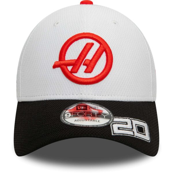 Men's New Era Kevin Magnussen White Haas F1 Team Driver 9FORTY Adjustable Hat - Image 8