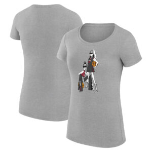 Women's G-III 4Her by Carl Banks Heather Gray Miami Heat Basketball Girls Fitted T-Shirt