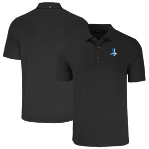 Men's Cutter & Buck  Black Detroit Lions Throwback Big & Tall Forge Eco Stretch Recycled Polo