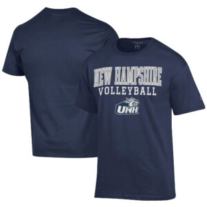 Men's Champion  Navy New Hampshire Wildcats Icon Logo Volleyball Jersey T-Shirt