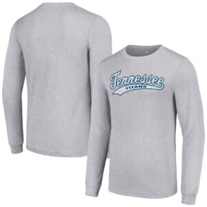 Men's Starter Heather Gray Tennessee Titans Tailsweep Long Sleeve T-Shirt