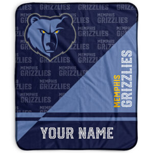 Pegasus Memphis Grizzlies 50" x 60" Split Wordmark Personalized Fleece Blanket