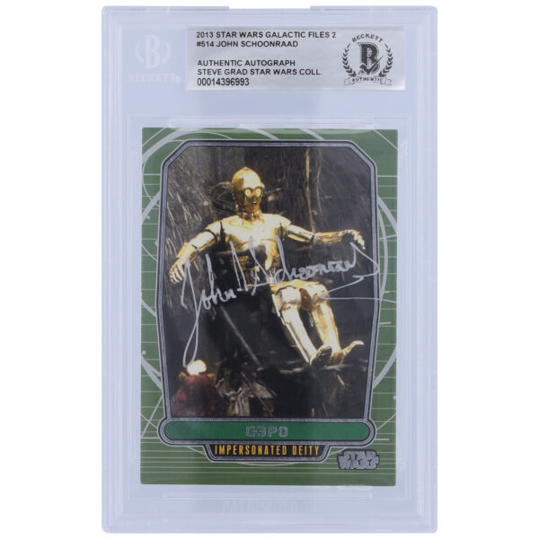 John Schoonraad Star Wars Autographed 2013 Topps Galactic Files 2 #514 BGS Authenticated Card - Image 4