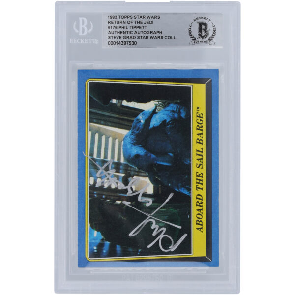 Phil Tippett Star Wars Autographed 1983 Topps Return of the Jedi #176 BGS Authenticated Authentic Card