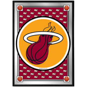 Miami Heat 27" x 19" Framed Mirrored Wall Sign