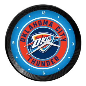 Oklahoma City Thunder 15" Ribbed Frame Wall Clock