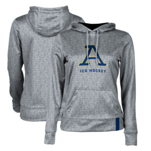 Women's ProSphere Gray Akron Zips Ice Hockey Logo Pullover Hoodie