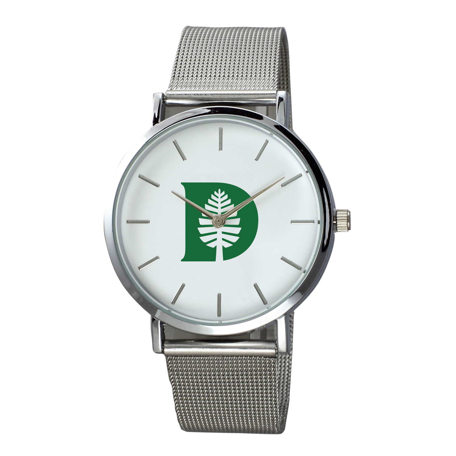 Men's Silver Dartmouth Big Green Plexus Stainless Steel Watch