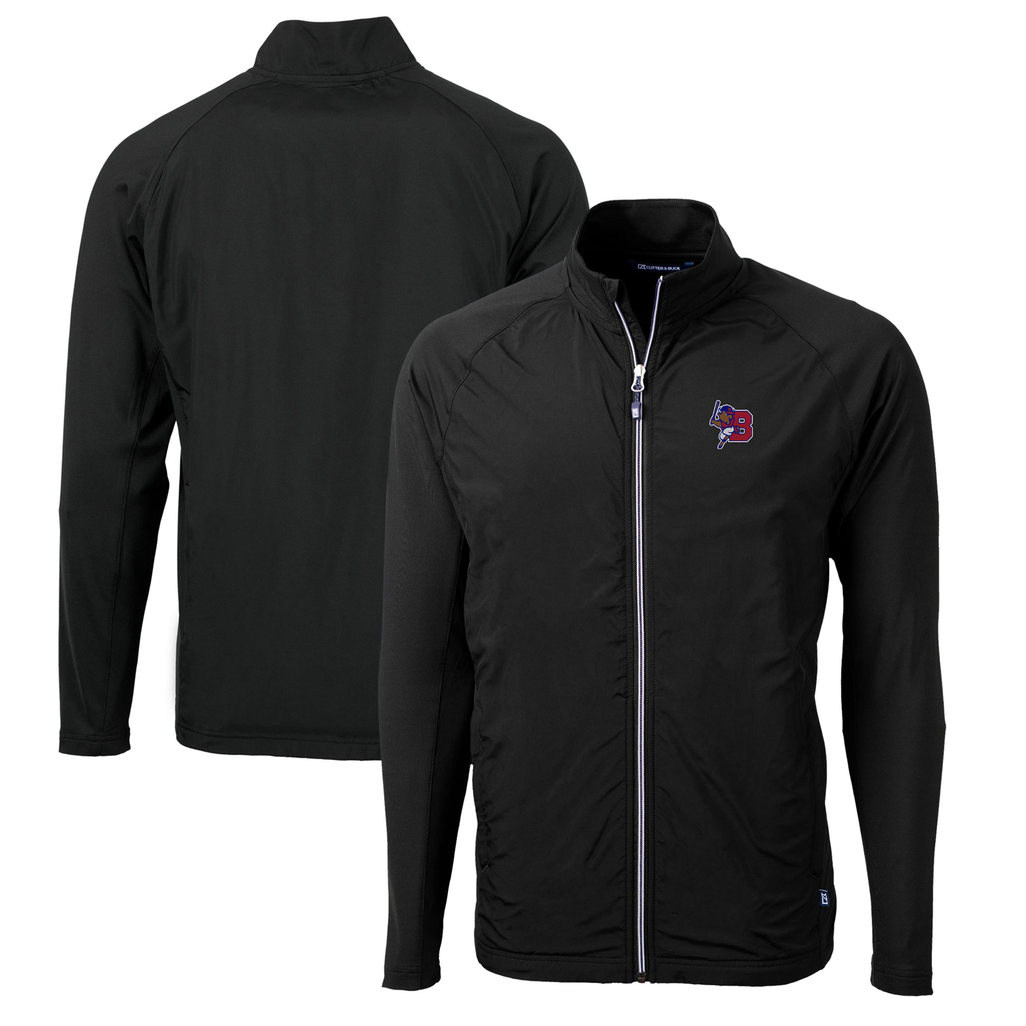 Men's Cutter & Buck Black Buffalo Bisons Adapt Eco Knit Hybrid Recycled Full-Zip Jacket - Image 5