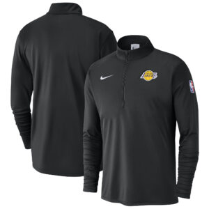 Men's Nike Black Los Angeles Lakers 2024/25 Courtside Performance Half-Zip Top