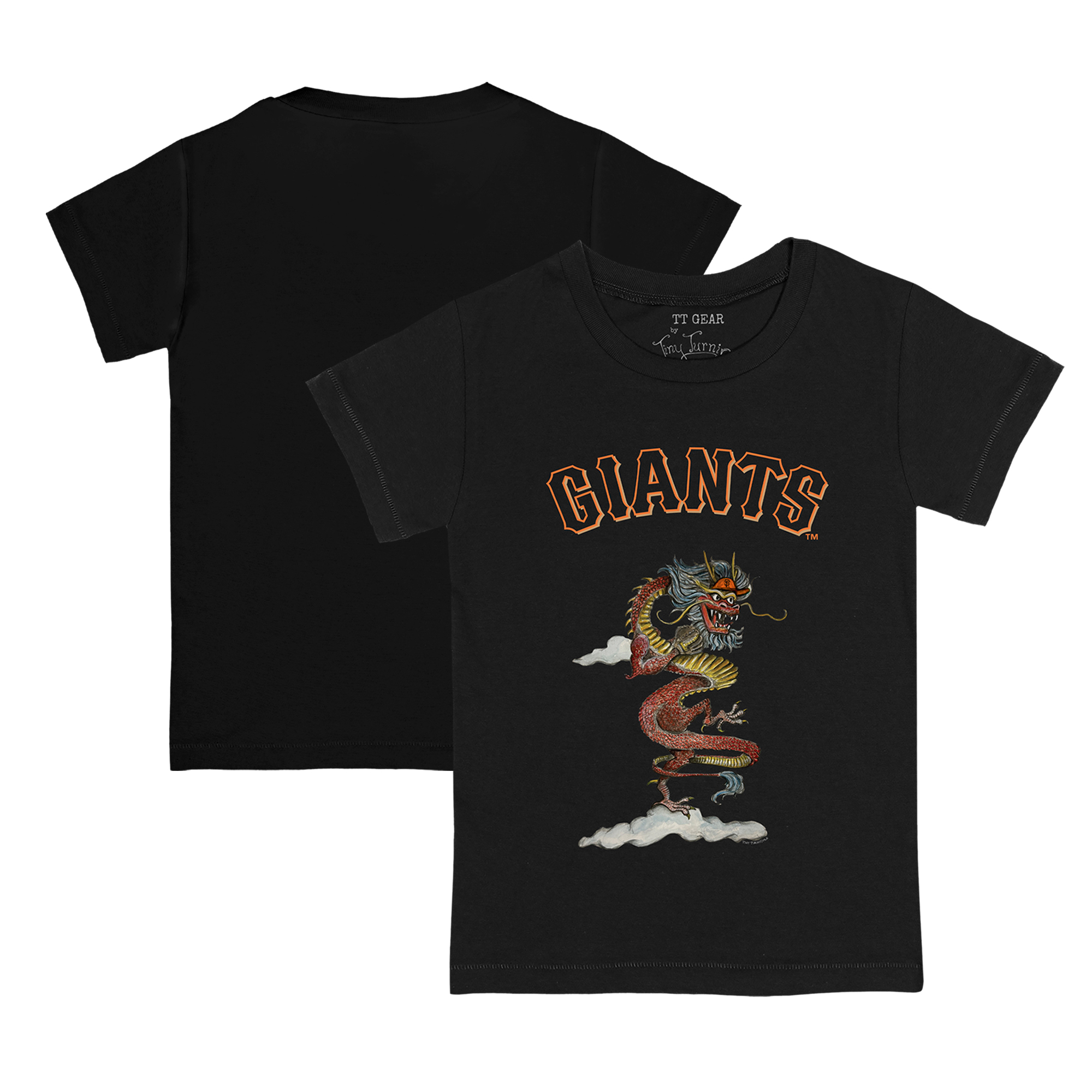 Infant Tiny Turnip Black San Francisco Giants 2024 Year of the Dragon T-Shirt