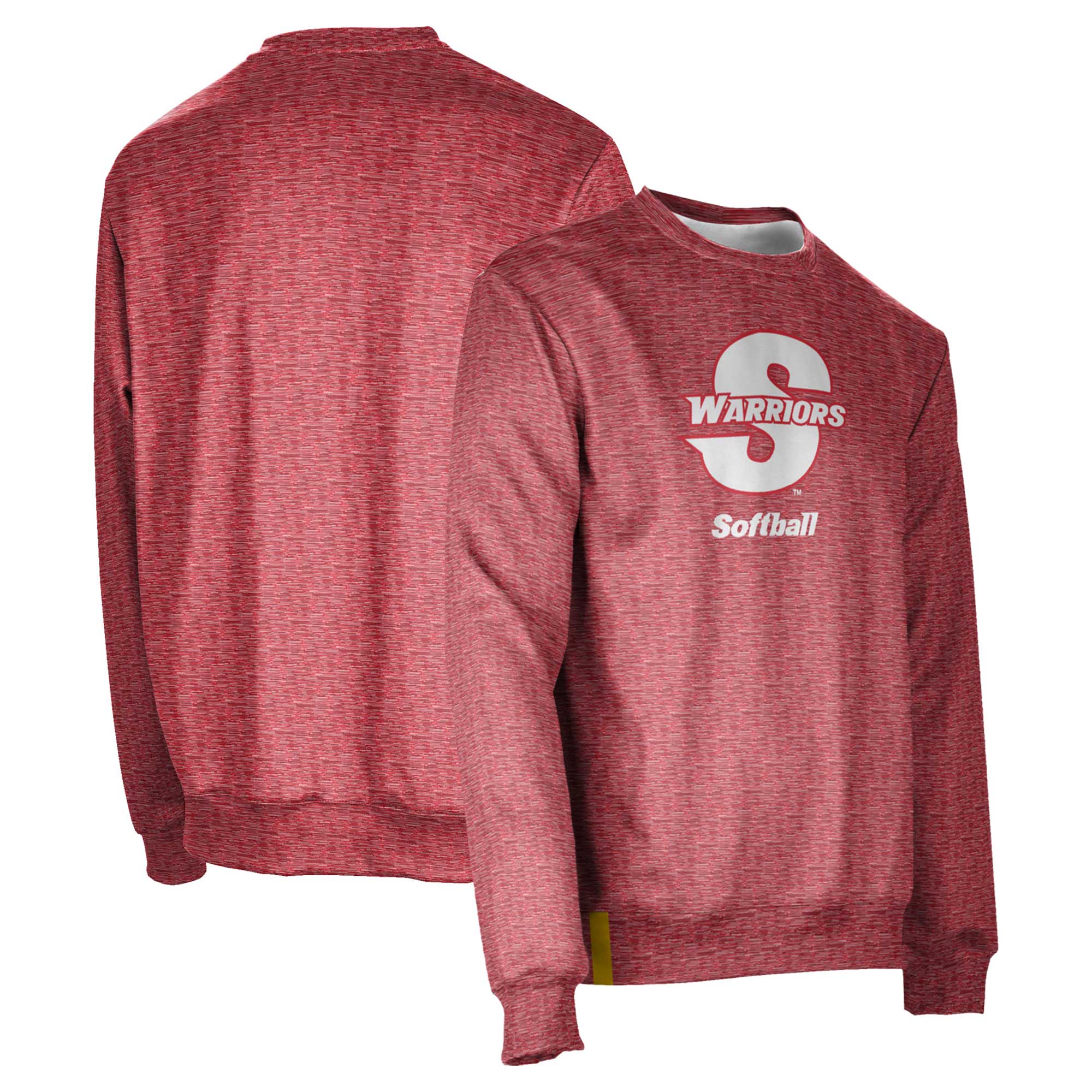 Men's ProSphere Red Cal State Stanislaus Warriors Softball Crewneck Pullover Sweatshirt - Image 5