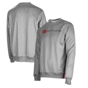 Men's ProSphere Gray Boston University School of Social Work Crewneck Pullover Sweatshirt