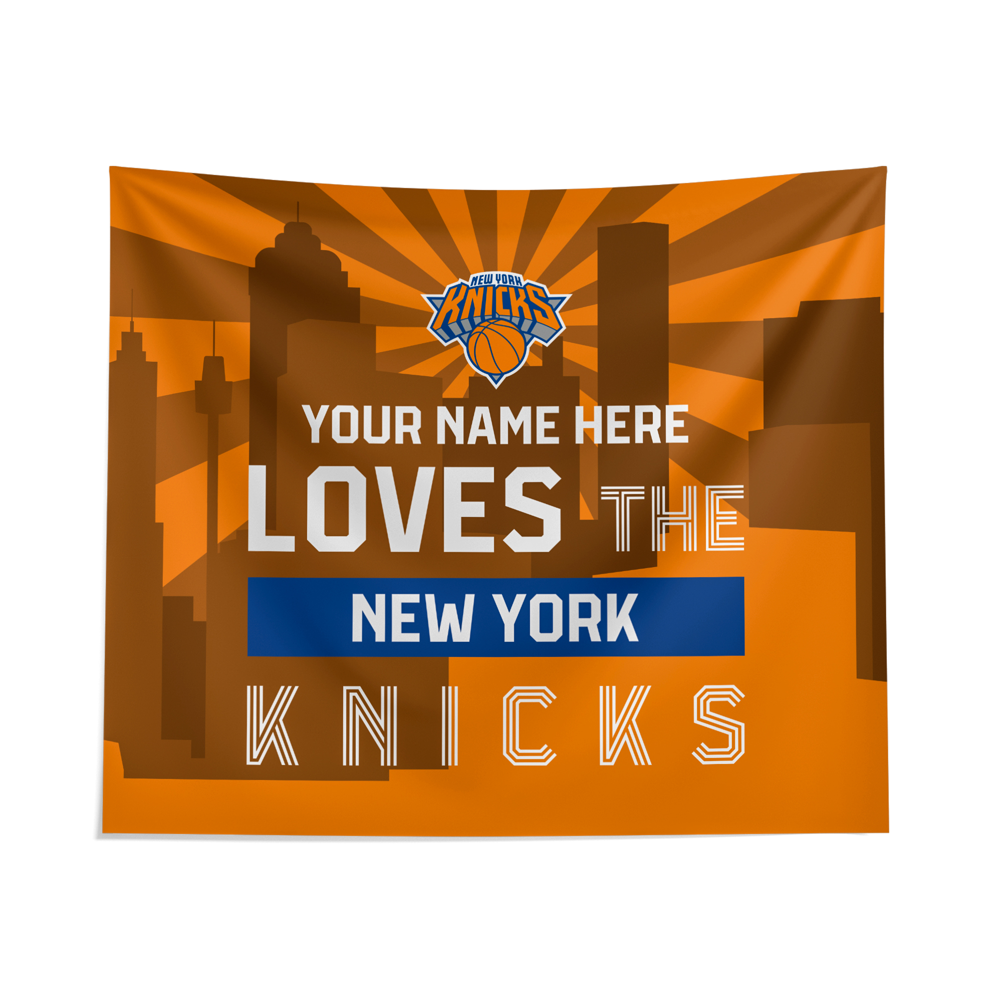 Pegasus New York Knicks 51" x 60" City Skyline Personalized Wall Tapestry