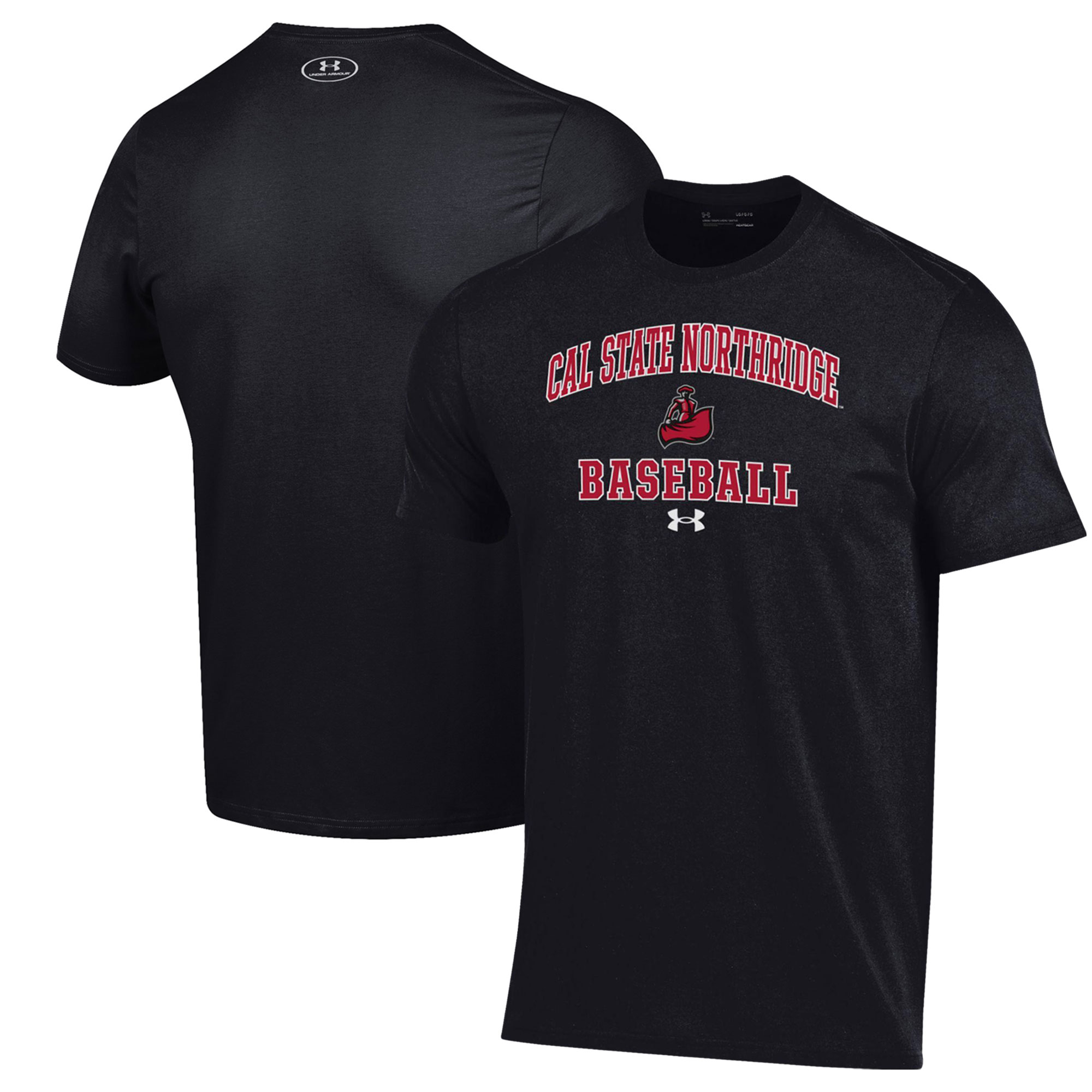 Men's Under Armour Black Cal State Northridge Matadors Baseball Performance T-Shirt