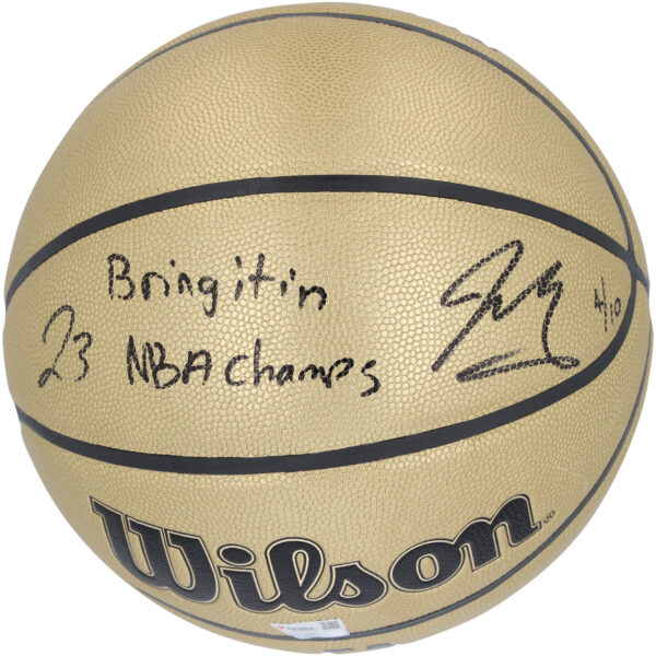 Jamal Murray Denver Nuggets Autographed Wilson Gold Edition Basketball with "Bring It In" and "23 NBA Champs" Inscription - Limited Edition of 10 - Image 5