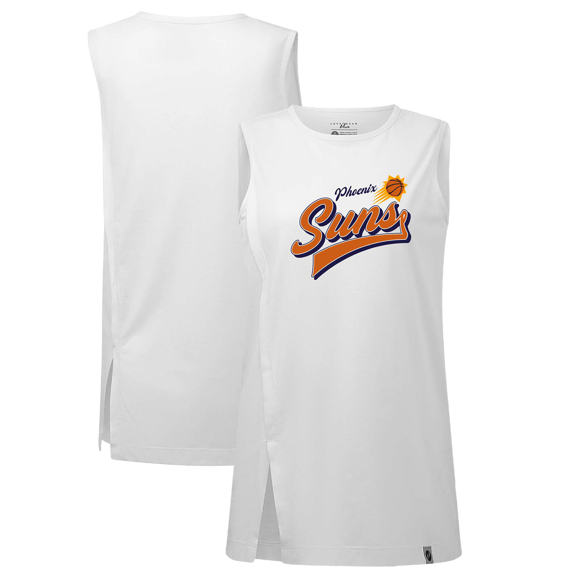 Women's Levelwear White Phoenix Suns Influx Retro Tank Top