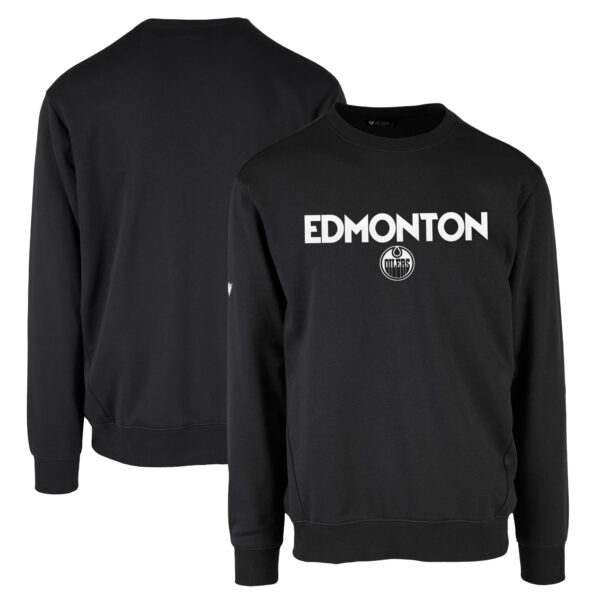 Men's Levelwear Black Edmonton Oilers Zane City Capsule Pullover Sweatshirt - Image 2
