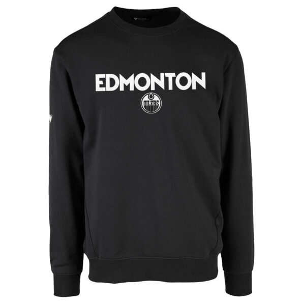 Men's Levelwear Black Edmonton Oilers Zane City Capsule Pullover Sweatshirt - Image 3