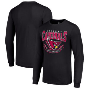 Men's Starter Black Arizona Cardinals '80s Inspired Team Logo Long Sleeve T-Shirt