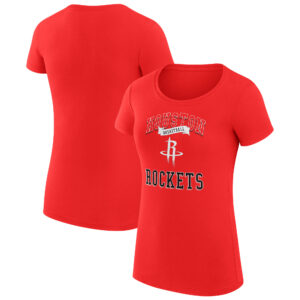 Women's G-III 4Her by Carl Banks Red Houston Rockets Team Logo Fitted T-Shirt