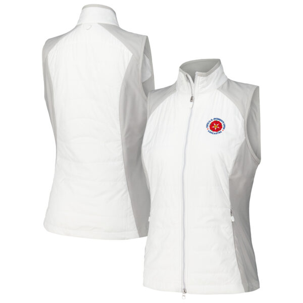 Women's 2024 U.S. Women's Open Zero Restriction White Tess PrimaLoft Full-Zip Vest
