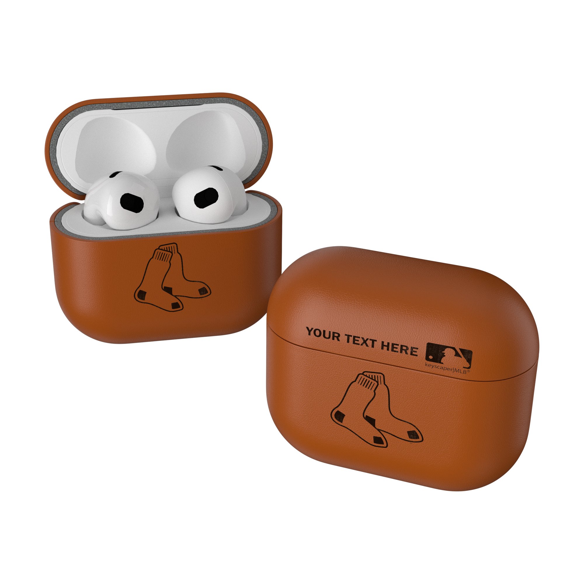 Keyscaper Boston Red Sox Personalized Burn 1st Gen AirPods Pro Case Cover