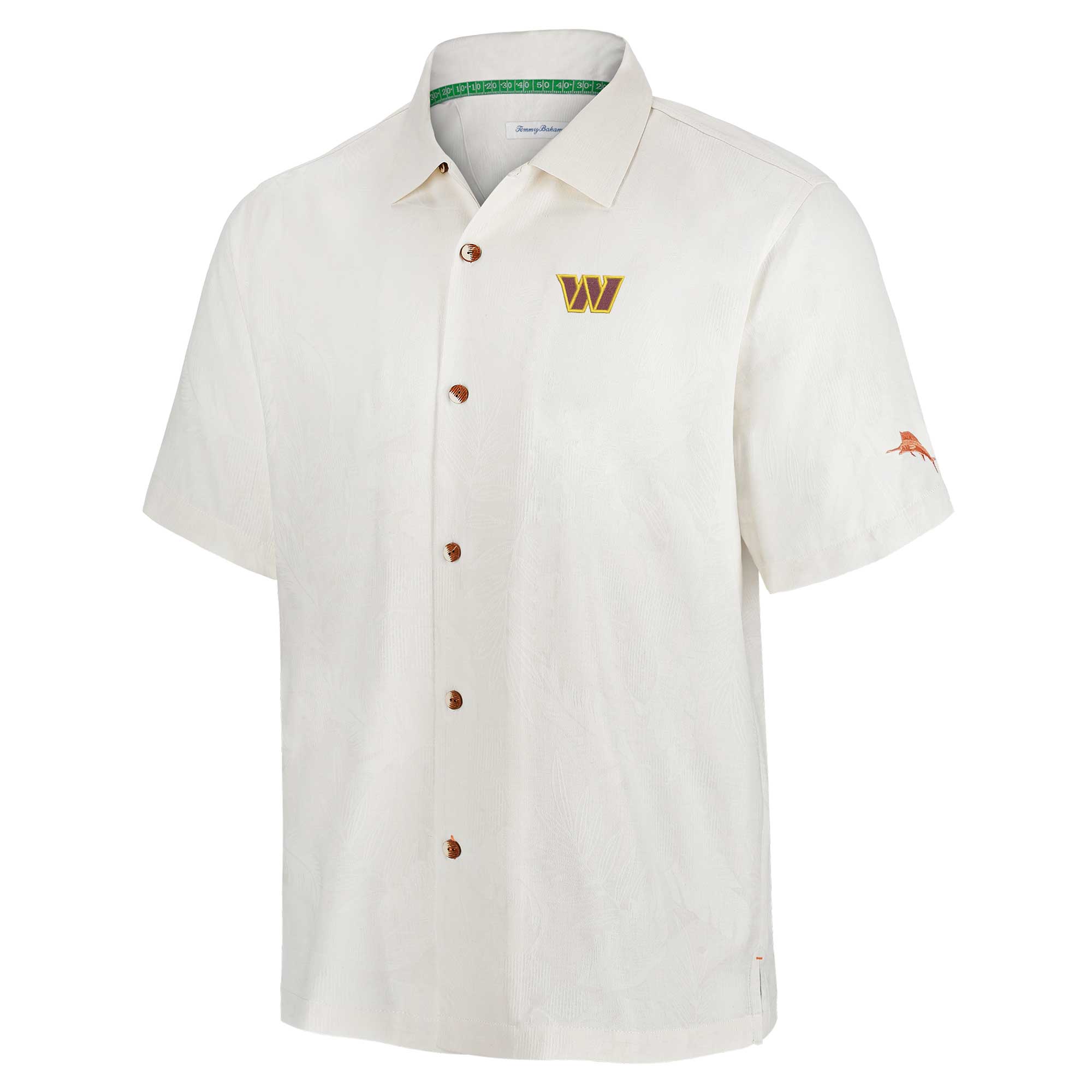 Men's Tommy Bahama White Washington Commanders Coconut Matchup Camp Button-Up Shirt - Image 6